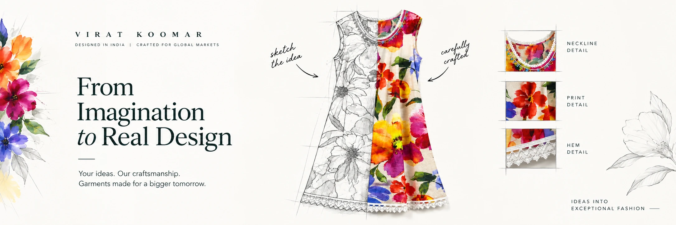 From imagination to real design — Virat Koomar fashion design and craftsmanship